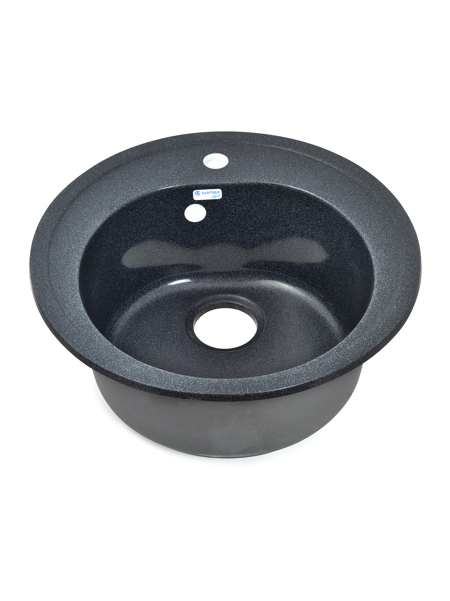 Мойка SANTREK AQUA PRO ROUND SA-R510 D=510 мм, круглая (графит-309) (+сифон)