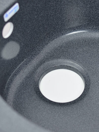 Мойка SANTREK AQUA PRO ROUND SA-R510 D=510 мм, круглая (графит-309) (+сифон)