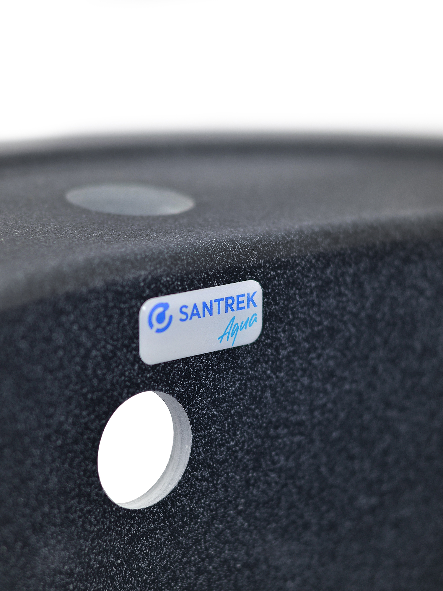 Мойка SANTREK AQUA PRO ROUND SA-R510 D=510 мм, круглая (графит-309) (+сифон)