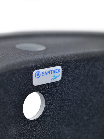 Мойка SANTREK AQUA PRO ROUND SA-R510 D=510 мм, круглая (графит-309) (+сифон)