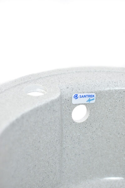 Мойка SANTREK AQUA PRO ROUND SA-R450 D=443 мм, круглая (серый-310) (+сифон)