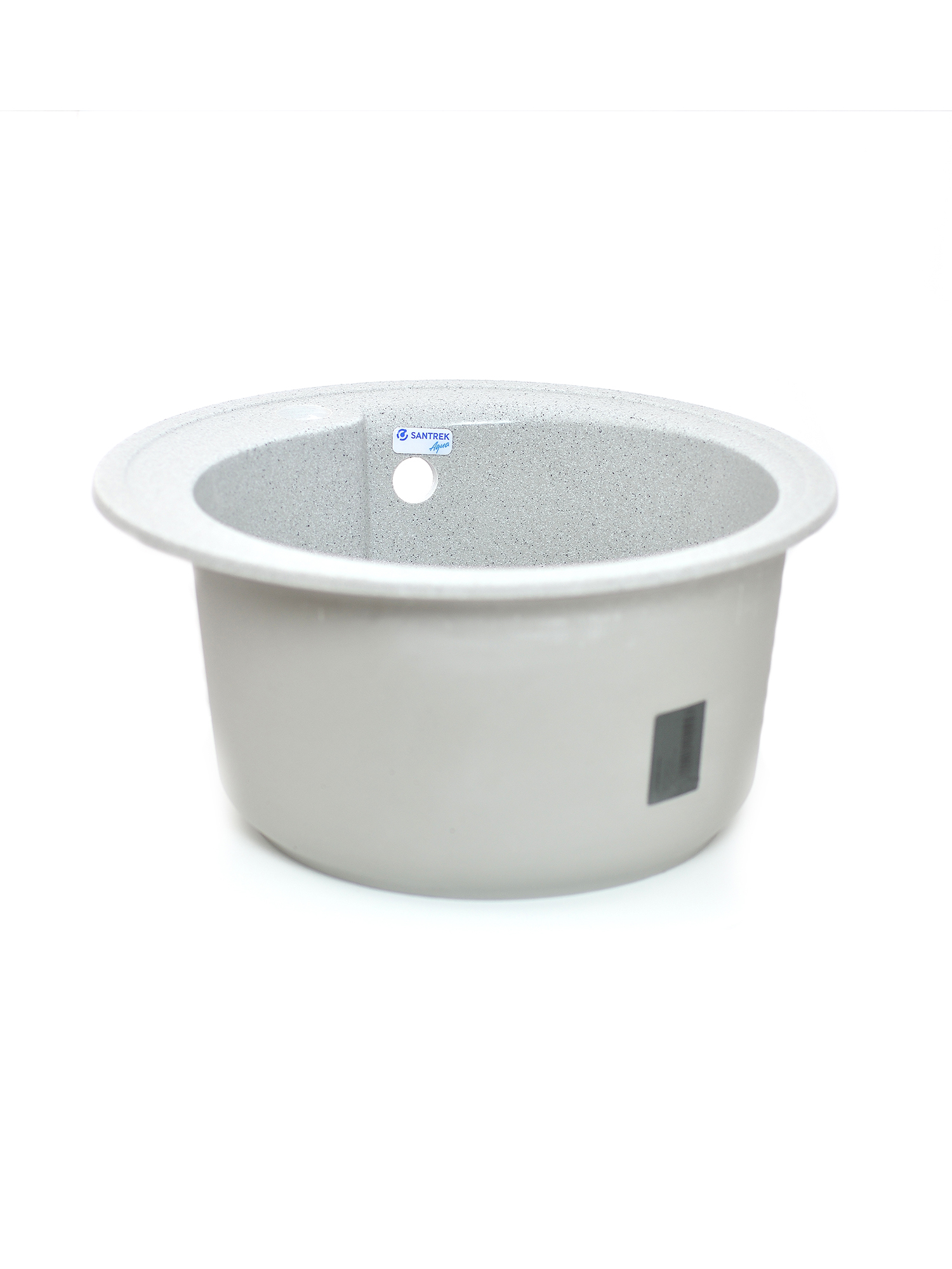 Мойка SANTREK AQUA PRO ROUND SA-R450 D=443 мм, круглая (серый-310) (+сифон)