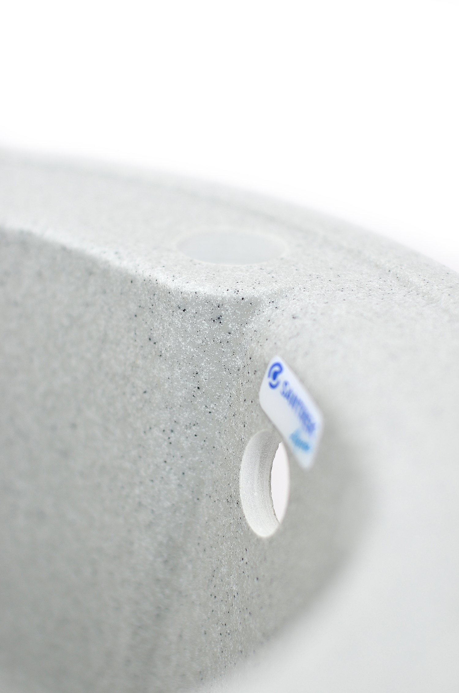 Мойка SANTREK AQUA PRO ROUND SA-R450 D=443 мм, круглая (серый-310) (+сифон)