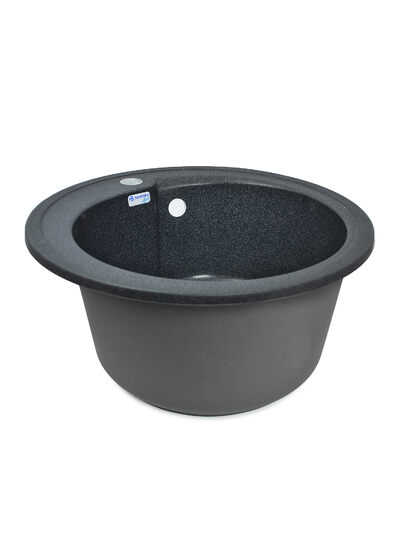 Мойка SANTREK AQUA PRO ROUND SA-R450 D=443 мм, круглая (графит-309) (+сифон)