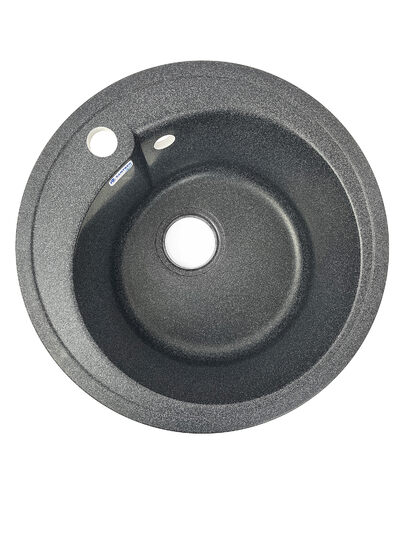 Мойка SANTREK AQUA PRO ROUND SA-R450 D=443 мм, круглая (графит-309) (+сифон)