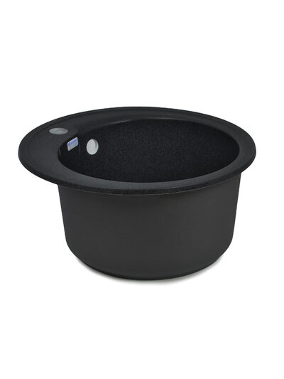 Мойка SANTREK AQUA PRO ROUND SA-R450 D=443 мм, круглая (черный-308) (+сифон)