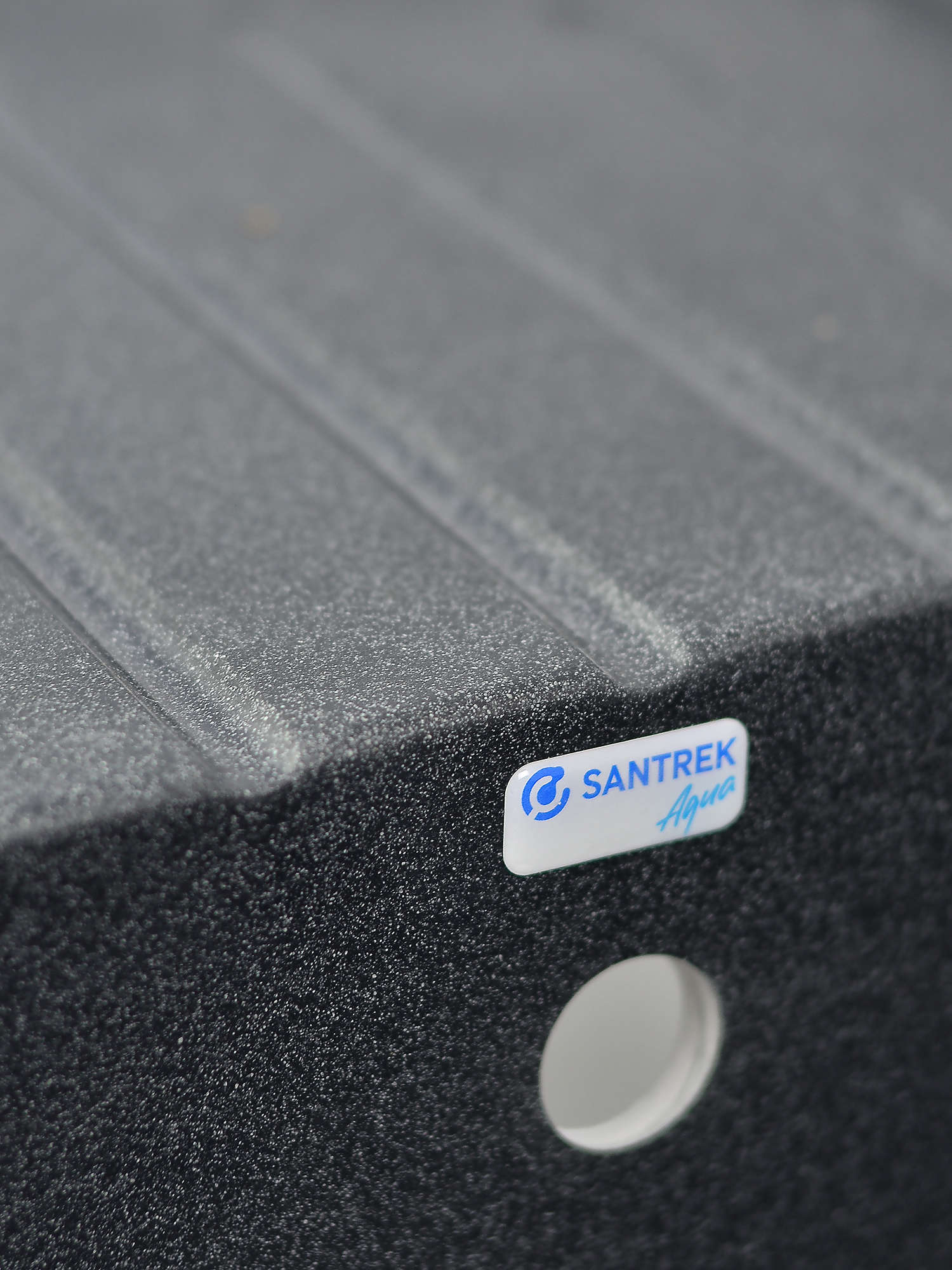 Мойка SANTREK AQUA PRO BOXY SA-B760L чаша+крыло 760*500 мм (графит-309) (+сифон)