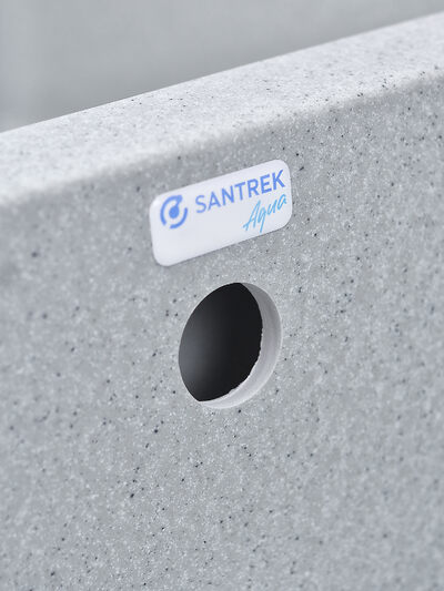 Мойка SANTREK AQUA PRO BOXY SA-B780K 2 чаши 780*510 мм (серый-310) (без сифона)