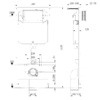 Инсталляция HOLLER   K133-A04 PNEUMATICS (500*120*1120мм), (3/6л, WDI)  (комплект 2 в 1)  + Клавиша смыва K5235 (236*152*28мм) хром (+звукоизол плита)