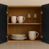 Шкаф для посуды 60 цвет Графит/Дуб вотан SANTREK HOME (ЛДСП)