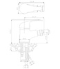 Смеситель для биде, шар 35мм хром ROSSINKA A35-51