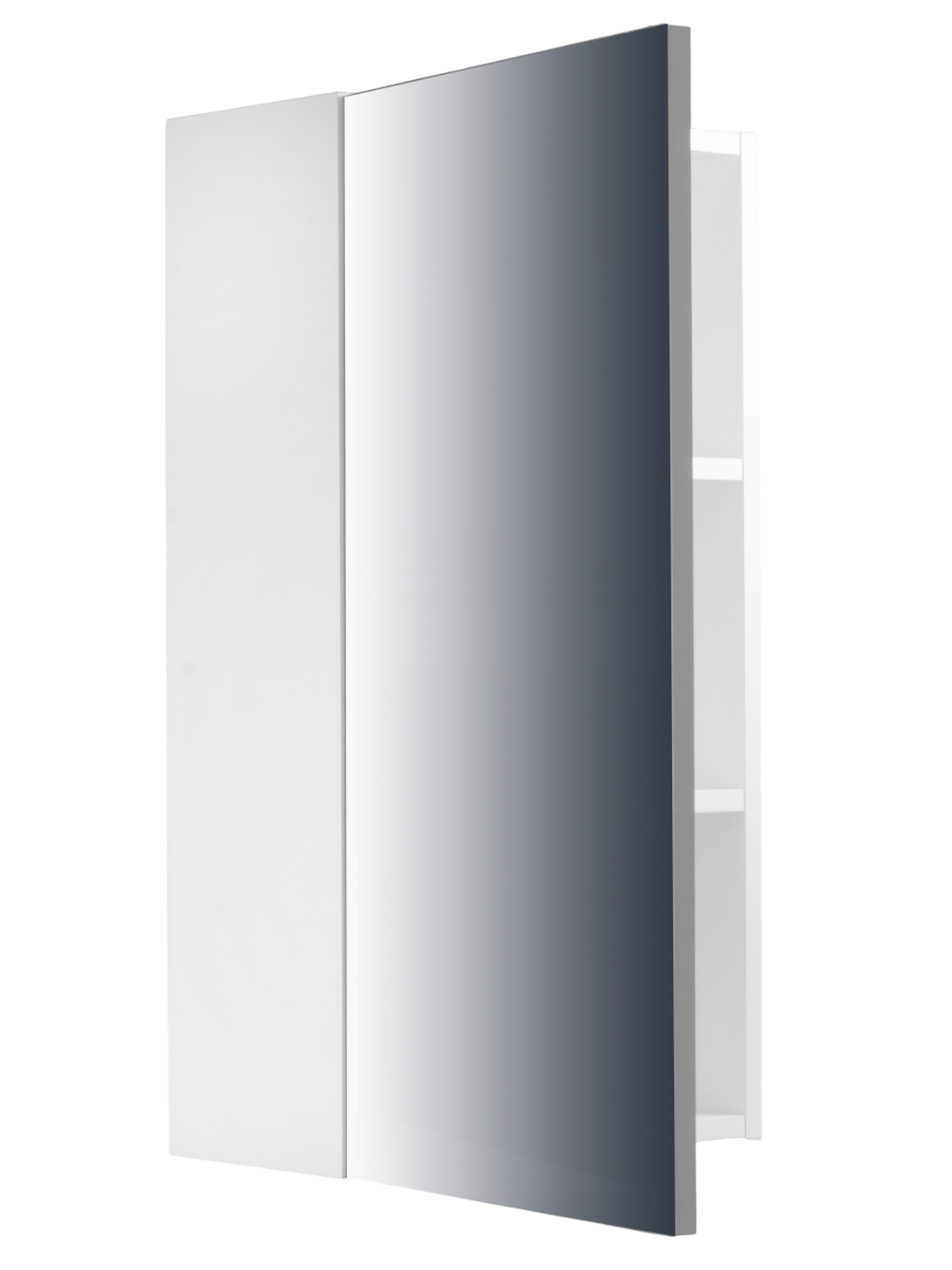 Шкаф навесной SANTREK HOME "СТИЛЬ NEW-40" (зеркальный)  белый 400х750х220