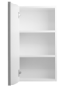 Шкаф навесной SANTREK HOME "СТИЛЬ NEW-40" (зеркальный)  белый 400х750х220