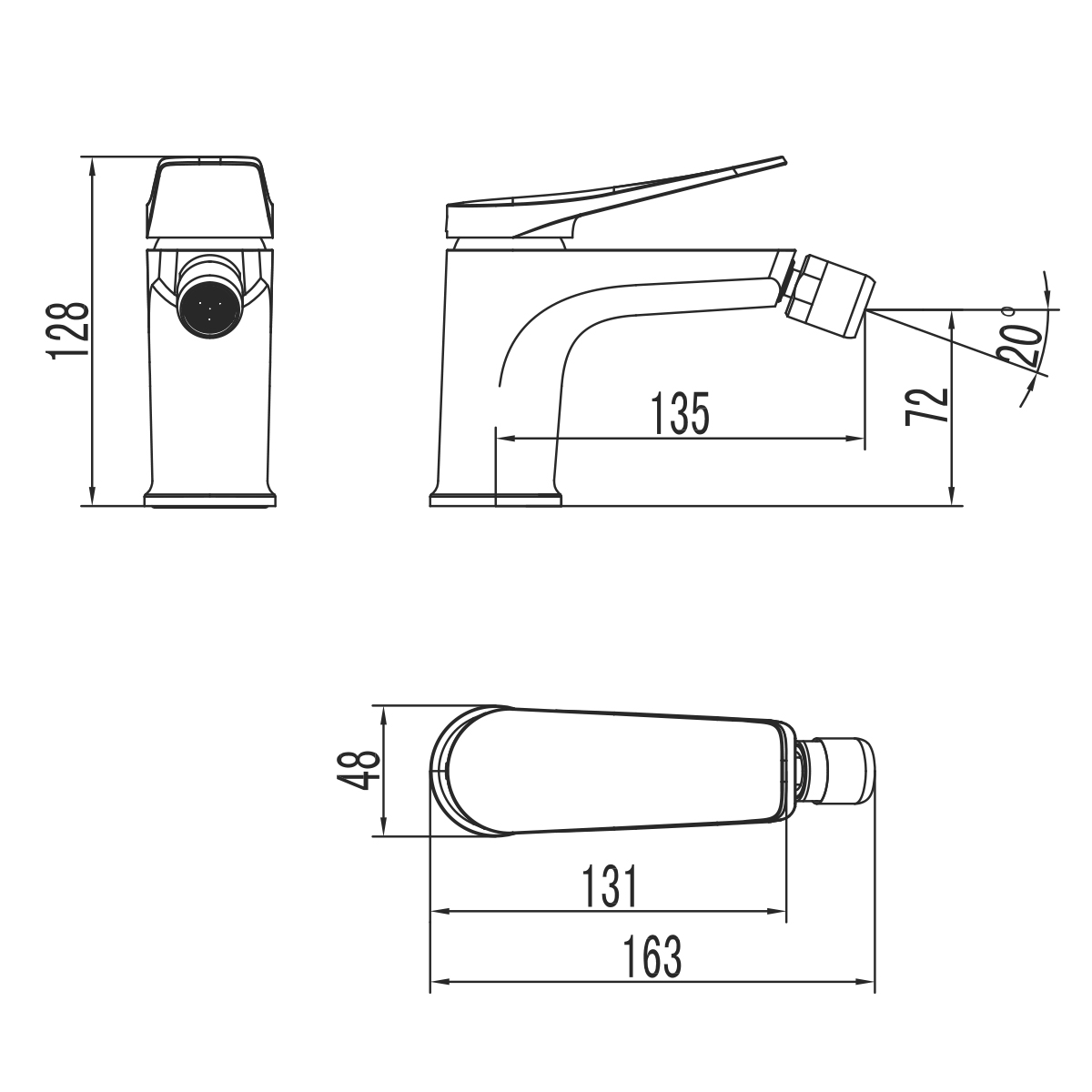 LM3708MW Bronx Смеситель для биде, белый LEMARK																																							