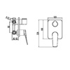 LM3727GM Bronx Смеситель для ванны и душа встраи. с 2-функц. диверт, без аксес, графит LEMARK