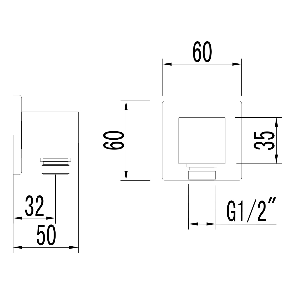 LM4583C Подключение для душевого шланга для LM4522C, LM4529C, LM7842C, LM7849C, хром	 LEMARK							