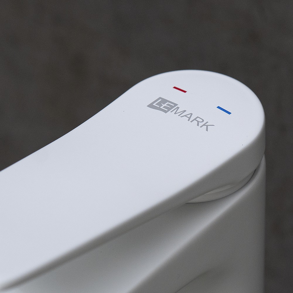 LM3706MW Bronx Смеситель для умывальника монолитный, белый LEMARK