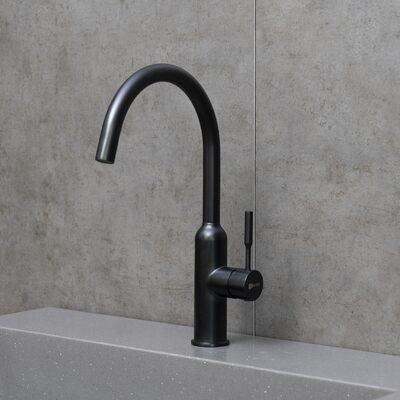 LM5079BL Expert Смеситель для кухни с поворотным изливом, чёрный LEMARK