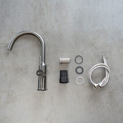 LM5079GMN Expert Смеситель для кухни с поворотным изливом, графит нано LEMARK