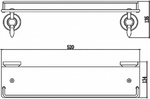 S-006891A Полка стекл 60 см/Хром SAVOL