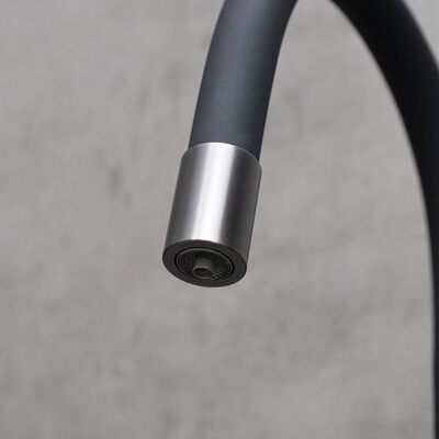 LM5083GMN-Black Expert Смеситель для кухни, с гибким изливом, с подключением к фильтру питьевой воды, графит нано/черный LEMARK