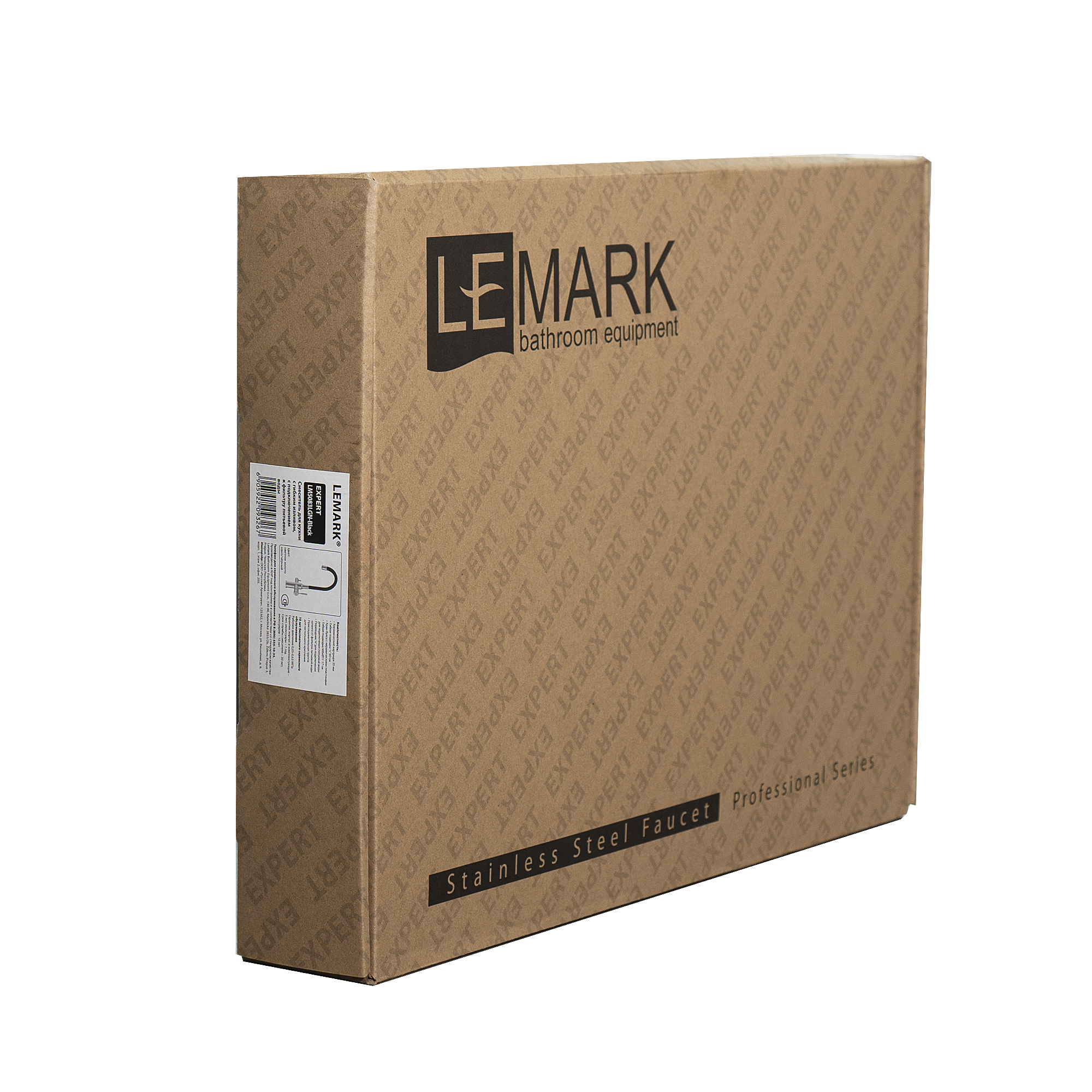 LM5083LGN-Black Expert Смеситель для кухни, с гибким изливом, с подключением к фильтру питьевой воды, светлое золото нано/черный LEMARK