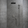 LM3749GM Bronx Смеситель термостатический для ванны и душа, встраиваемый, с доп. 3-ф. лейкой, графит LEMARK