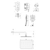 LM3249C  Atlantiss Смеситель для душа встр. с дополн. 3-функц. лейкой, хром LEMARK											