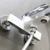 LM4934CW Melange Смеситель для ванны с коротким изливом, хром/белый LEMARK 