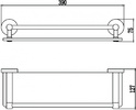 S-408791 Полка прямая (стеклянная) 40 см Хром SAVOL