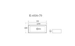 Раковина подвесная HOLLER K-6036-70 (700*420*150мм), белая (+ крепеж)