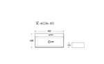 Раковина подвесная HOLLER K-6036-80 (800*420*150мм), белая (+ крепеж)