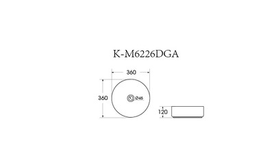 Раковина накладная HOLLER K-M6226DGA (360*360*120мм), темно-серый матовый