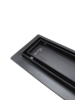 Линейный душевой трап SANTREK AQUA  B-70500 BLACK нерж 70*500мм (горизонт выпуск 360 гр, ф40) (решетка щелевая, под плитку) сухой затвор и гидрозатвор