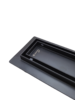 Линейный душевой трап SANTREK AQUA  B-70600 BLACK нерж 70*600мм (горизонт выпуск 360 гр, ф40) (решетка щелевая, под плитку) сухой затвор и гидрозатвор