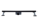 Линейный душевой трап SANTREK AQUA  B-70600 BLACK нерж 70*600мм (горизонт выпуск 360 гр, ф40) (решетка щелевая, под плитку) сухой затвор и гидрозатвор