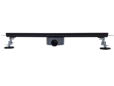 Линейный душевой трап SANTREK AQUA  B-70600 BLACK нерж 70*600мм (горизонт выпуск 360 гр, ф40) (решетка щелевая, под плитку) сухой затвор и гидрозатвор