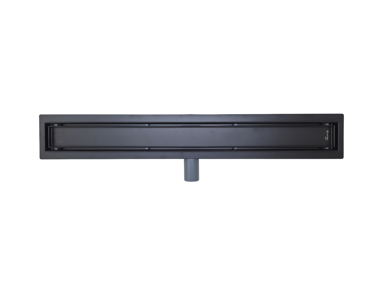 Линейный душевой трап SANTREK AQUA  B-70700 BLACK нерж 70*700мм (горизонт выпуск 360 гр, ф40) (решетка щелевая, под плитку) сухой затвор и гидрозатвор