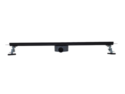 Линейный душевой трап SANTREK AQUA  B-70800 BLACK нерж 70*800мм (горизонт выпуск 360 гр, ф40) (решетка щелевая, под плитку) сухой затвор и гидрозатвор