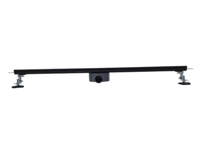 Линейный душевой трап SANTREK AQUA  B-70900 BLACK нерж 70*900мм (горизонт выпуск 360 гр, ф40) (решетка щелевая, под плитку) сухой затвор и гидрозатвор