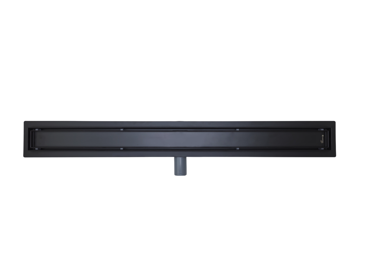 Линейный душевой трап SANTREK AQUA  B-70900 BLACK нерж 70*900мм (горизонт выпуск 360 гр, ф40) (решетка щелевая, под плитку) сухой затвор и гидрозатвор