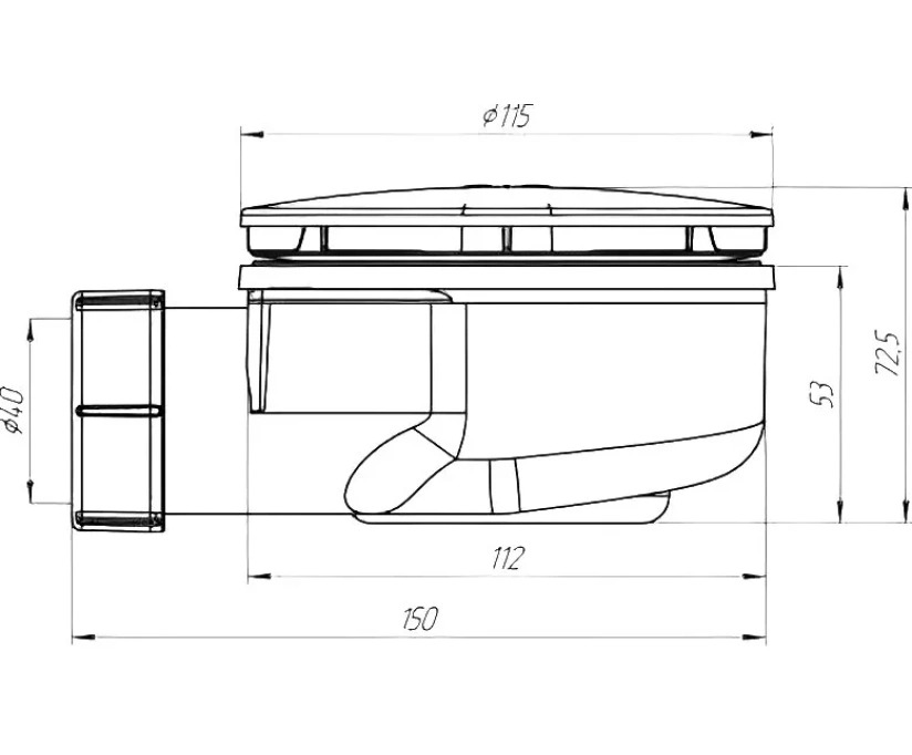 Слив для поддонов ESSENTIA, FLOW, STELLA (диам.90мм) СЛ00094 GOOD DOOR 