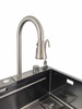  Мойка нерж врезная 750х450х220 т 3,0 ЧЕРНАЯ HB7545FB +6 (+ сифон) SANTREK AQUA + Подарок (Колландер, фруктов, доска, 2 смес, ополаск) АКЦИЯ !!!