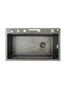 Мойка нерж врезная 750х450х220 т 3,0 ЧЕРНАЯ HB7545FB-W1+6 (+ сифон) SANTREK AQUA + Подарок (4 клав, колл-р, фруктов, доска, 2 смес, ополаск., дозатор)