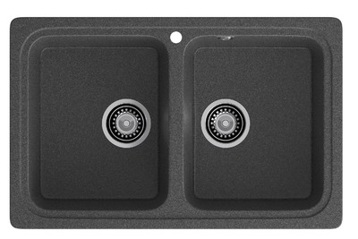 Мойка SANTREK AQUA PRO BOXY SA-S780K  2 чаши 780*510 мм (графит-309) (без сифона)