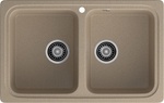 Мойка SANTREK AQUA PRO BOXY SA-S780K  2 чаши 780*510 мм (песок-302) (без сифона)