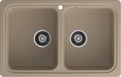 Мойка SANTREK AQUA PRO BOXY SA-S780K  2 чаши 780*510 мм (песок-302) (без сифона)