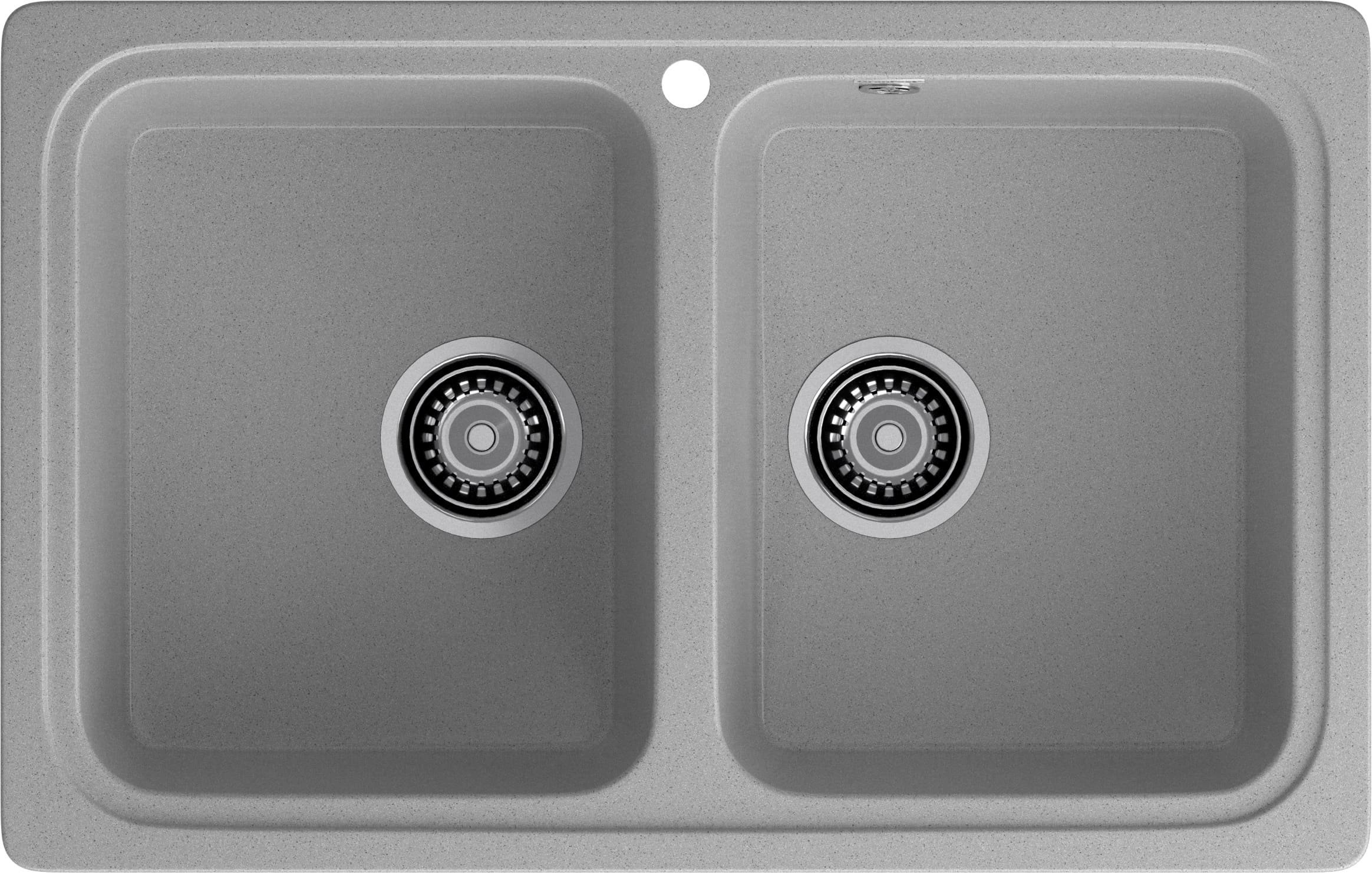 Мойка SANTREK AQUA PRO BOXY SA-S780K  2 чаши 780*510 мм (серый-310) (без сифона)