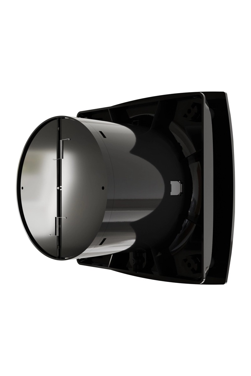 Вентилятор ERA WAVE D100С Black classic накладной обр.клапан (чёрный)