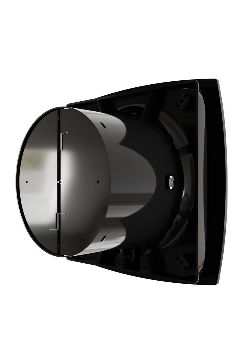 Вентилятор ERA WAVE D120С Black classic накладной обр.клапан (чёрный)